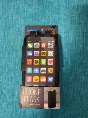 Phone Flask Liquid Stash Case - Black -